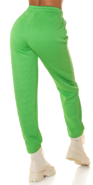 Trendy Highwaist Joggers with waistband Green